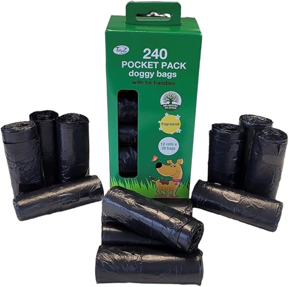 240 TidyZ Dog Poo Bags. Minimum 30% Recycled Plastic