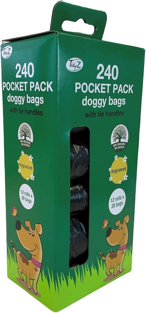 240 TidyZ Dog Poo Bags. Minimum 30% Recycled Plastic