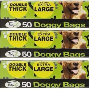 61nQ7AEIH0L._AC_SX569_ Tidyz Extra Large Super Strong Doggy 150 bags (3 x 50), Black