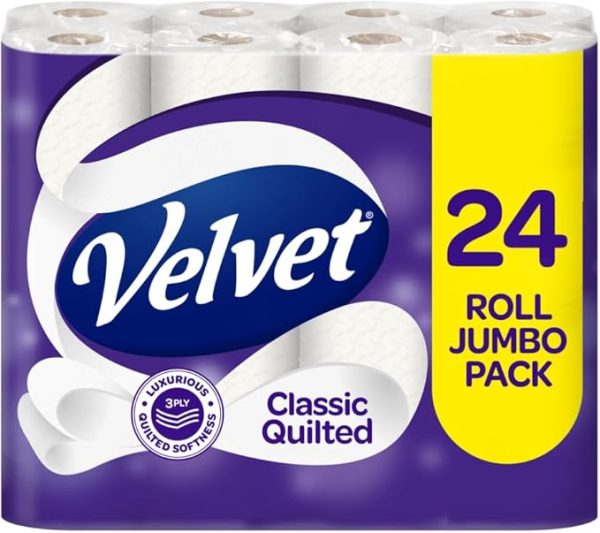 Velvet Classic Quilted Toilet Tissue 32 Standard Rolls